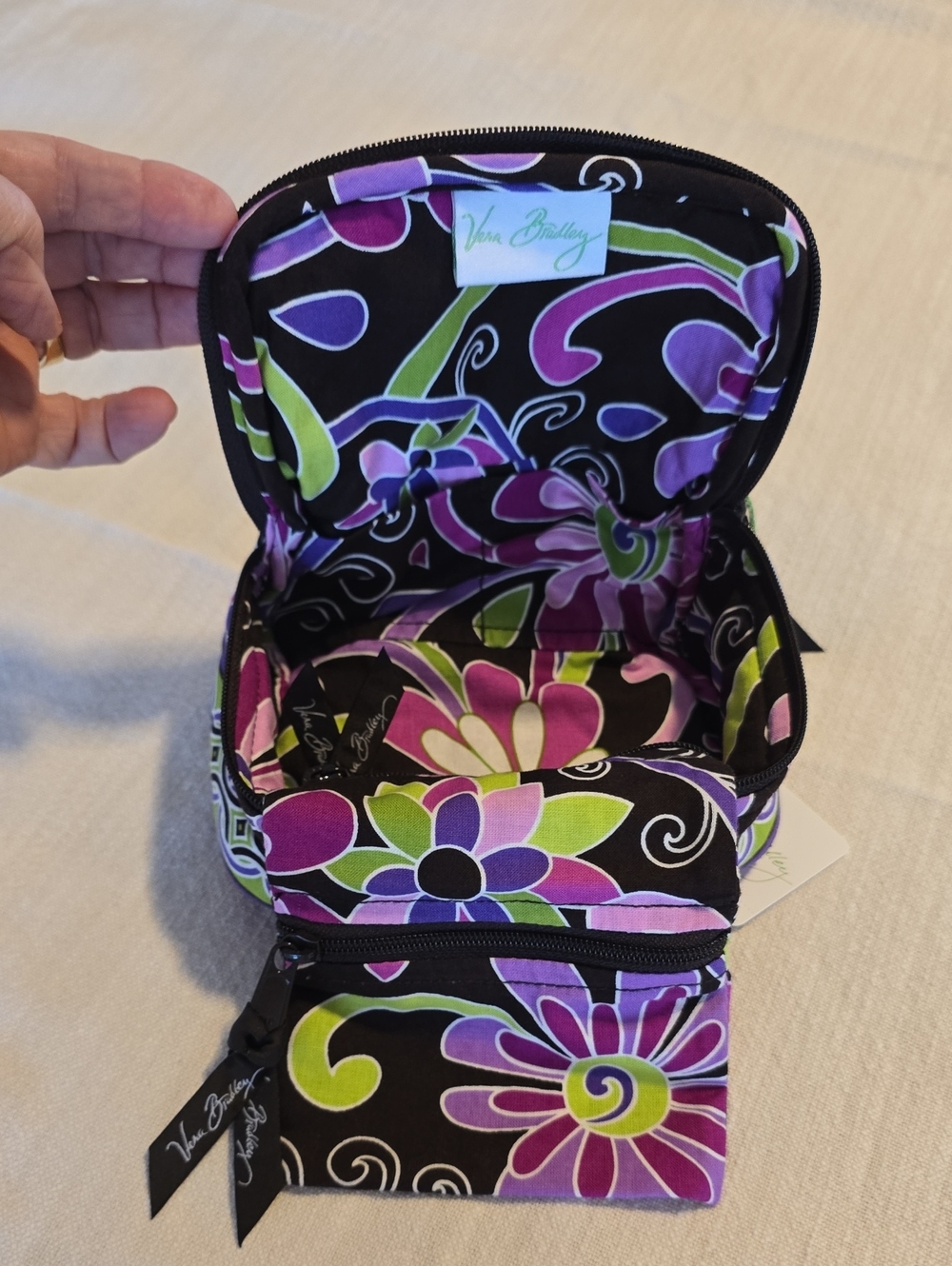 Vera Bradley Purple Punch-large Tote And Other Pieces - Picture 6 of 7